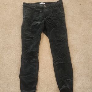 LOFT Deep Green Velvet Trousers